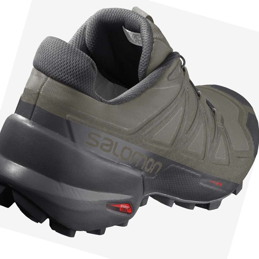 Tenis Para Trail Running Salomon SPEEDCROSS 5 WIDE Hombre Verde Oliva | MX 3523SGL